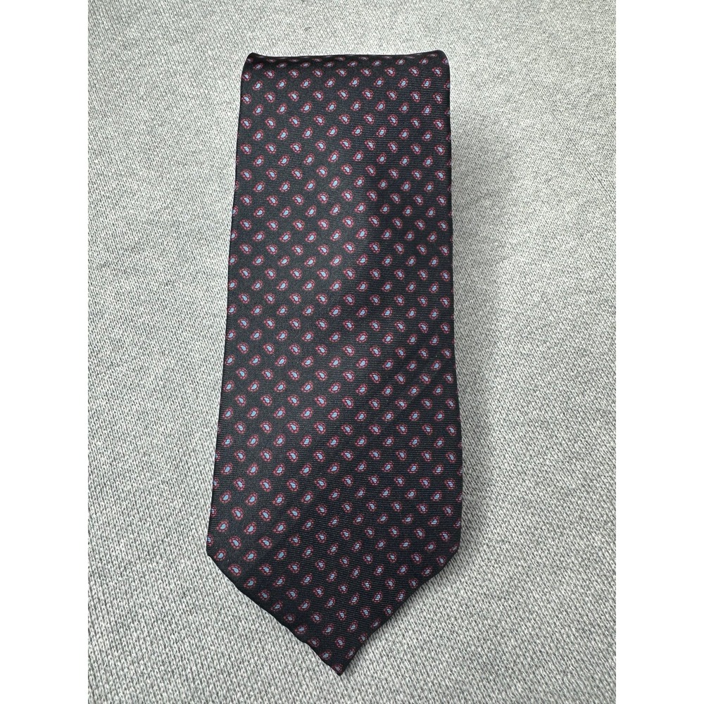 Yves Saint Laurent Black Neck Tie With tiny paisley Wedding Prom